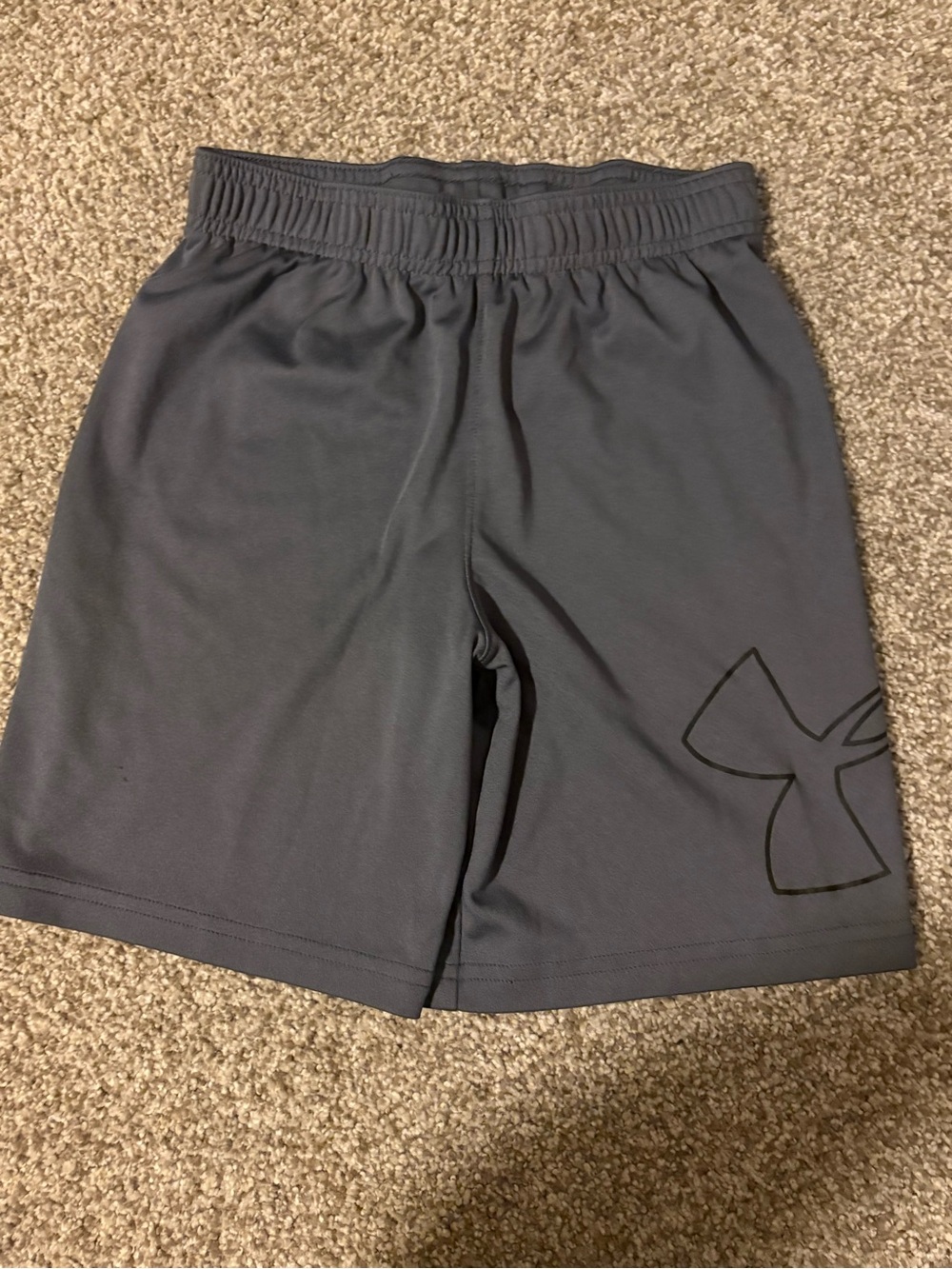 Under Armour Boys Athletic Shorts - Gray Heather & Charcoal 2 pair shorts - Picture 4 of 8